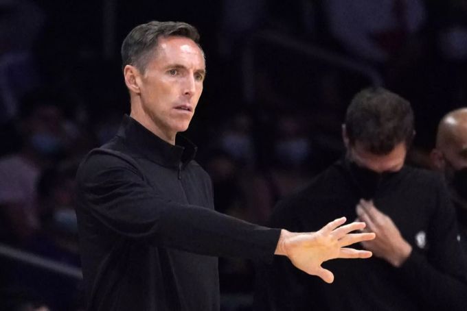 Nets-Coach Steve Nash. steve nash