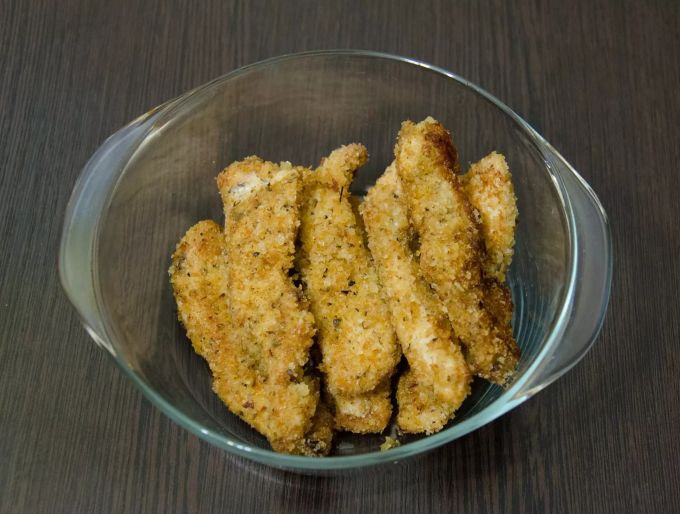 Auch vegane Ersatzprodukte lassen sich panieren, zum Beispiel Quorn. Panade