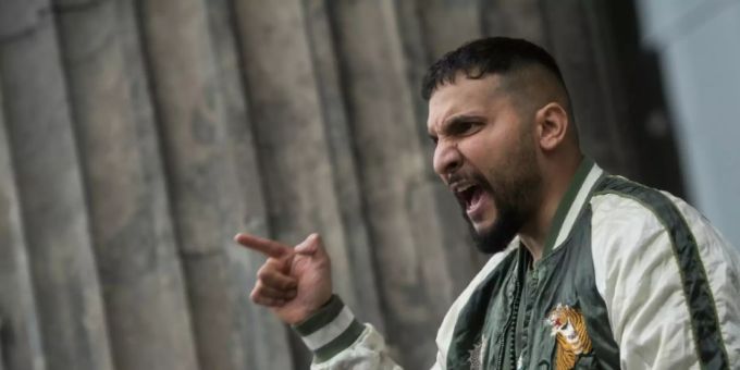 Attila Hildmann bei einer Demonstration im Sommer 2020. attila hildmann