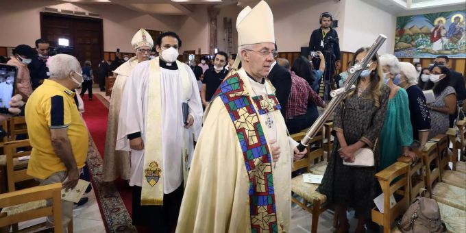 Erzbischof von Canterbury, Justin Welby. Archbishop of Canterbury visits Egypt