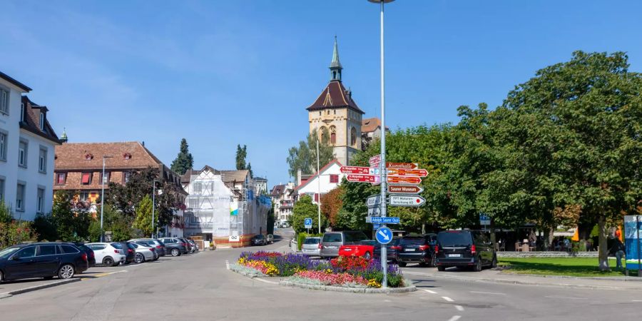 Sicht Richtung Arbon Altstadt vom Bodensee aus.