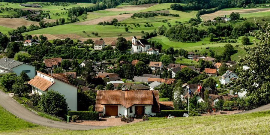 Blick auf die Gemeinde Oberhof.