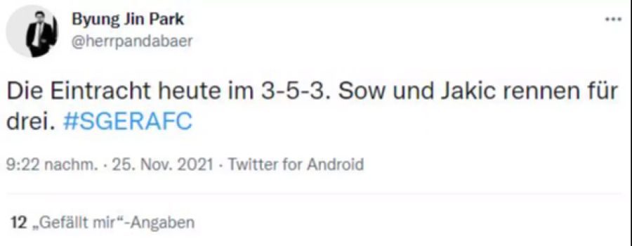 Mit 146,60 zurückgelegten Kilometern ist Djibril Sow was Laufleistung betrifft die Nummer zwei in der Bundesliga.