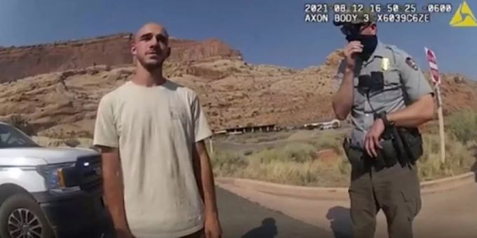 Brian Laundrie (l.) bei Polizeieinsatz in Utah Brian Laundrie (l.) bei Polizeieinsatz in Utah
