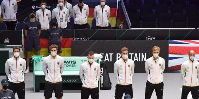 Das Team Deutschland vor einem Davis-Cup-Spiel. Foto: Barbara Gindl/APA/dpa Das Team Deutschland vor einem Davis-Cup-Spiel. Foto: Barbara Gindl/APA/dpa
