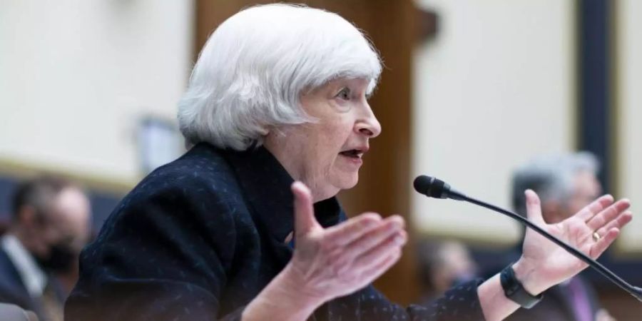 Finanzministerin Janet Yellen spricht während einer Anhörung des House Financial Services Committee auf dem Capitol Hill. Foto: Al Drago/Pool Bloomberg/AP/dpa