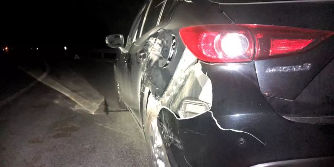 An den Fahrzeugen entstand Sachschaden. Unfall