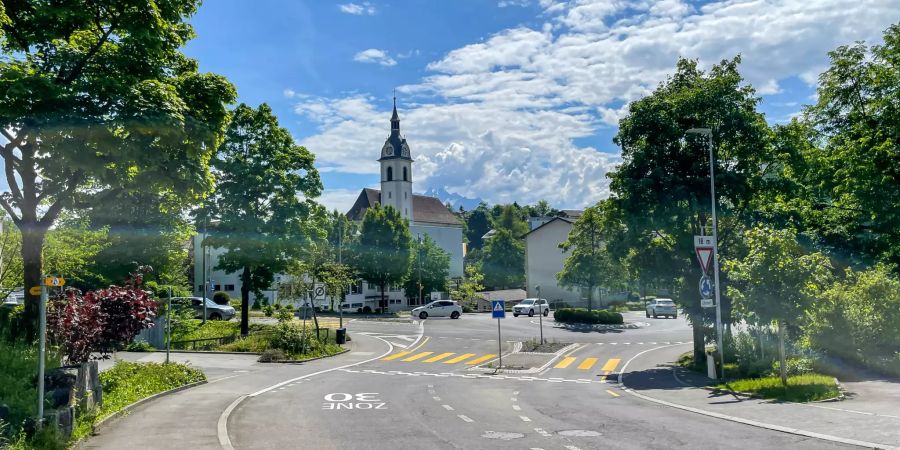 Das Dorfzentrum Adligenswil.