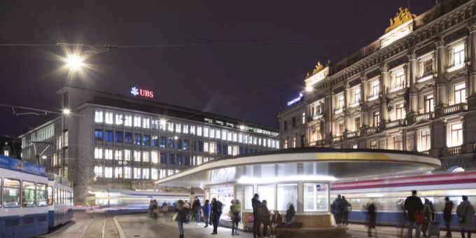 Gebäude der Credit Suisse und der UBS in Zürich. CS