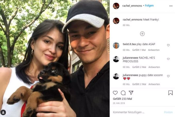 Rachel Emmons und Emilio haben sogar ein Hündchen adoptiert. rachel