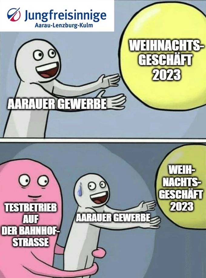 Der Instagram-Beitrag des Sektionsaccounts. Jungfreisinnige Meme