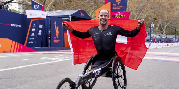 Marcel Hug ist neu der Rekordsieger des New Yorker Marathons. NYC Marathon Marcel Hug