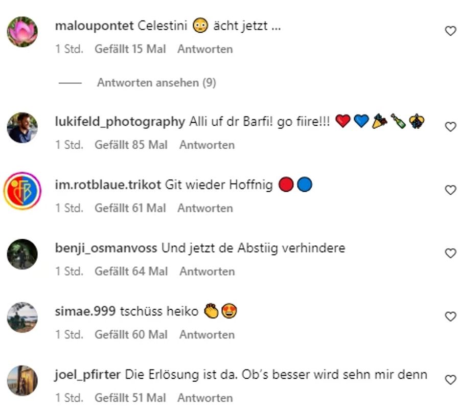 Viele Basel-Fans sind froh, dass Heiko Vogel nicht mehr Trainer ist des FC Basel.