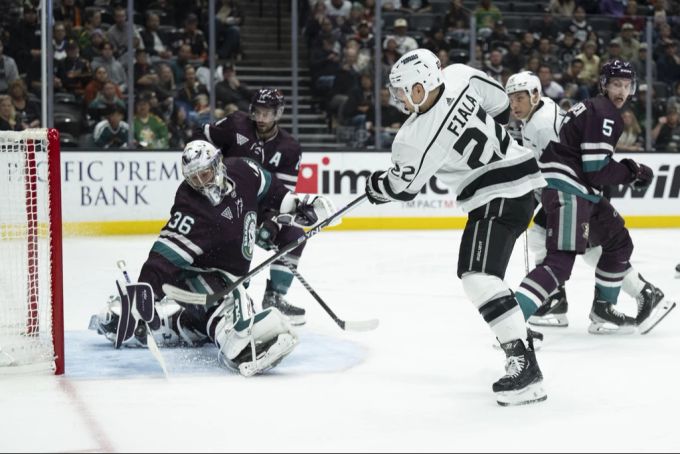 Kevin Fiala trifft im Spiel gegen die Anaheim Ducks gleich zweimal. Kevin Fiala