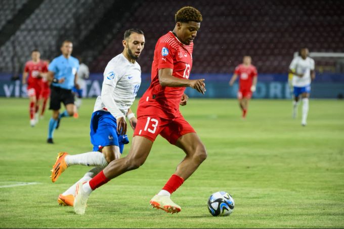 Aurèle Amenda von YB im Einsatz an der U21-EM in Georgien. Aurèle Amenda