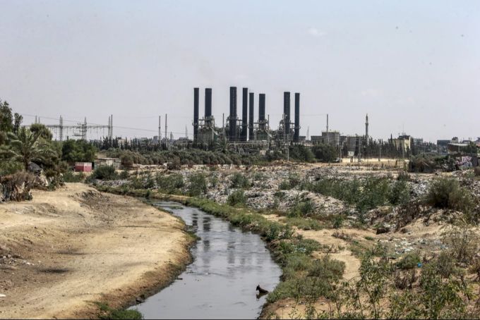 Blick auf das Kraftwerk in Gaza. Gaza