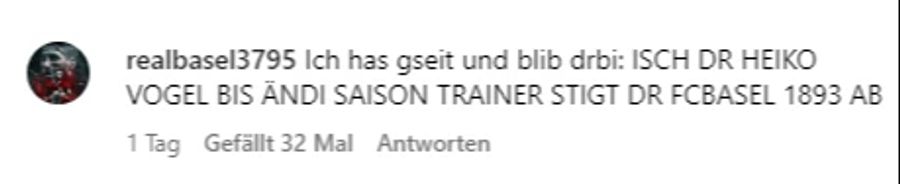 Vertrauen in die Arbeit von Heiko Vogel haben die FCB-Anhänger nicht wirklich.