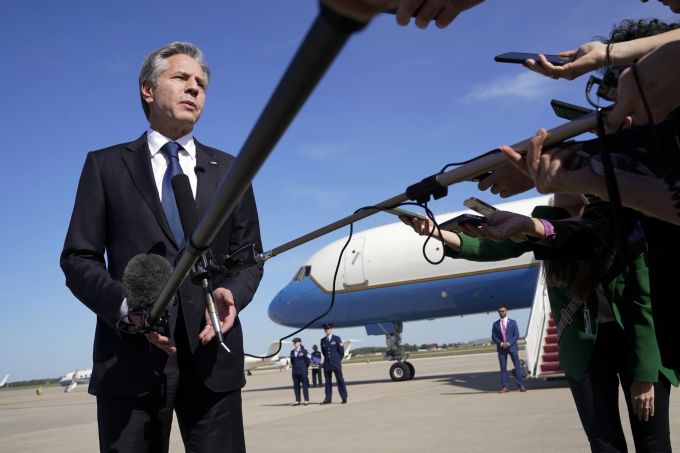 US-Aussenminister Antony Blinken besuchte am Mittwoch Israel. blinke