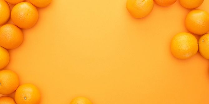 orangen auf orangenem hintergrund