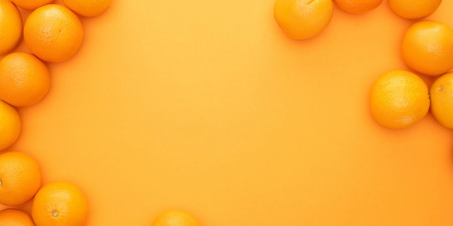 orangen auf orangenem hintergrund