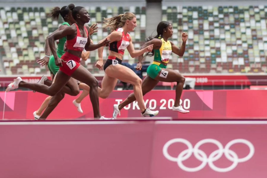 Die 25-Jährige läuft die 100 Meter in 10,91 Sekunden.