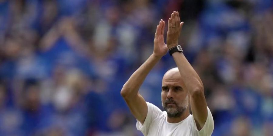 Pep Guardiola will nach eigenen Angaben eine Nationalmannschaft übernehmen. Foto: Alastair Grant/AP/dpa