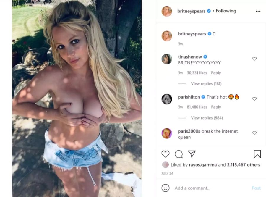 Britney Spears zeigt sich seit einigen Wochen immer wieder halbnackt.