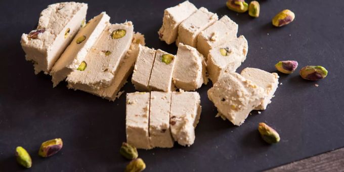 So sehen die Süssigkeiten «Halva» aus. Halva süßigkeiten