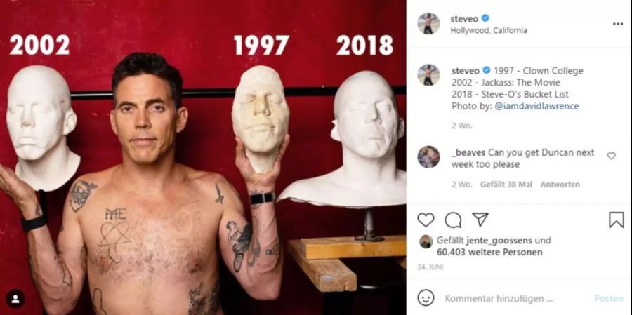 Steve-O ist seit Beginn weg bei der Jackass-Gruppe mit dabei.