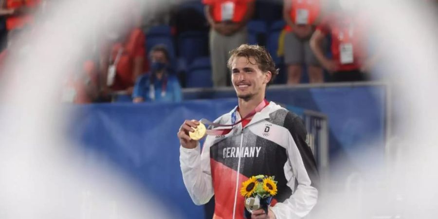 Alexander Zverev ist der erste deutsche Tennis-Olympiasieger im Herren-Einzel. Foto: Jan Woitas/dpa-Zentralbild/dpa