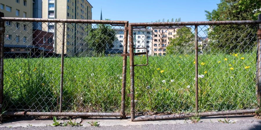 Unbebautes Land mitten in der Stadt Grenchen.