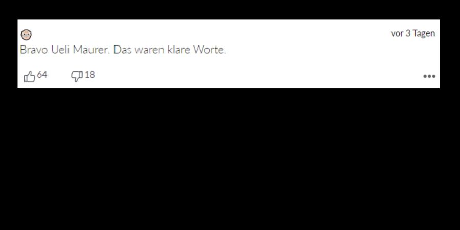 Von den über 1300 Kommentaren feiern viele den Bundesrat.