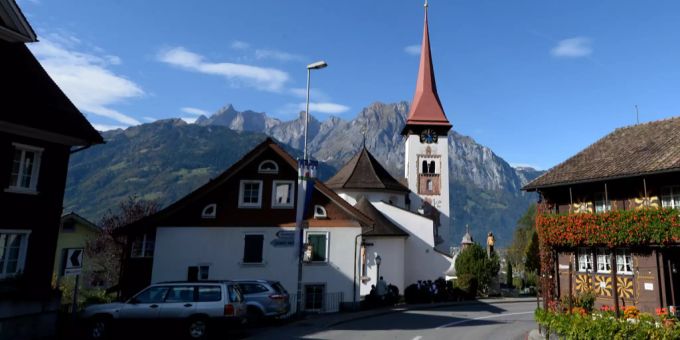 Blick auf Bürglen UR. Bürglen
