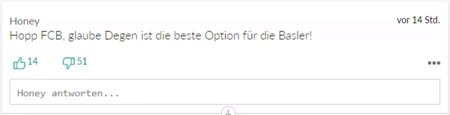 Für «Honey» ist David Degen die beste Option.