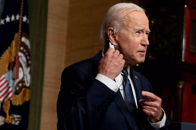 Joe Biden, Präsident der USA, reagiert auf die jüngsten Unruhen in Afghanistan. Joe Biden
