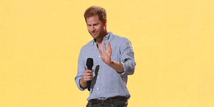 Prinz Harry bei dem Konzert. Prinz Harry