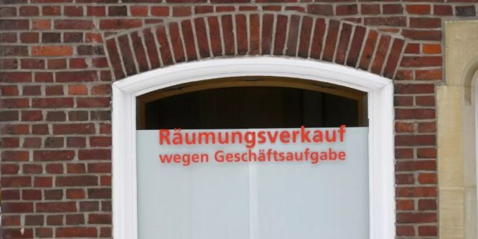 Geschäft in Münster im Februar 2021 Geschäft in Münster im Februar 2021