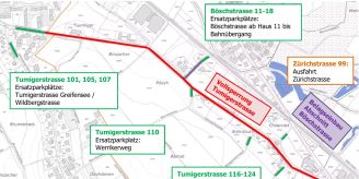Gemeinde - Sanierung der Tumigerstrasse in Uster