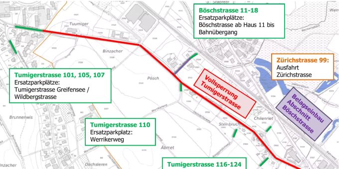 Sanierung der Tumigerstrasse. Sanierung
