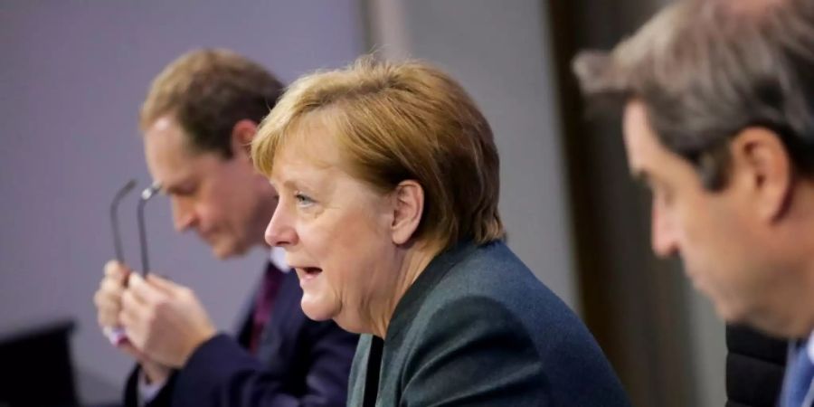 Merkel nach den Bund-Länder-Beratungen am Dienstag.