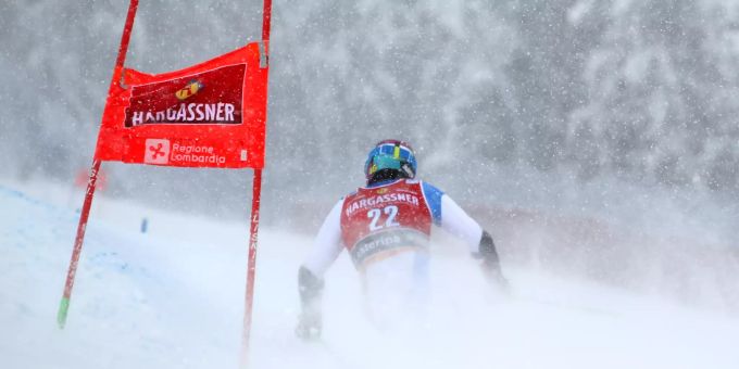 Ski Alpin: Der Schweizer Justin Murisier beim Riesenslalom in Santa Caterina. Ski Alpin