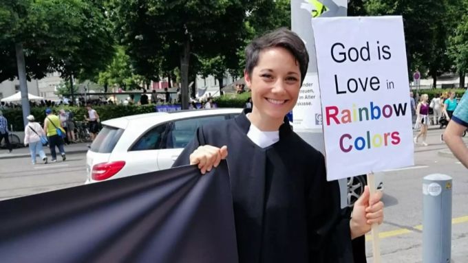 Priscilla Schwendimann an der «Pride 2019» in Zürich. Priscilla Schwendimann
