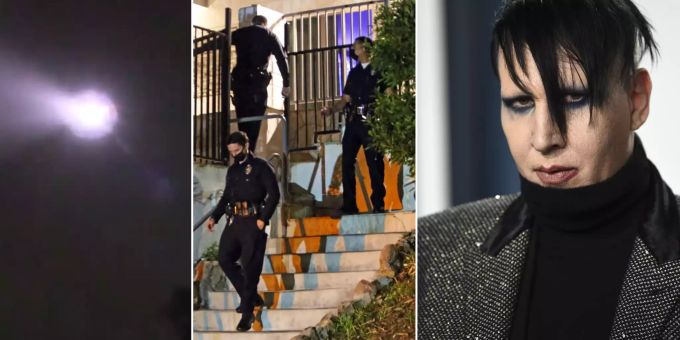 Missbrauchsvorwürfe - Polizei beschützt Marilyn Manson mit Helikoptern