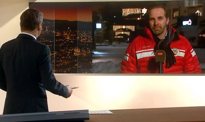 Martin Nydegger, der Direktor der Marketing-Organisation Schweiz Tourismus, im Gespräch mit «10vor10»-Moderator Urs Gredig. Skifahren Schweiz Tourismus Coronavirus