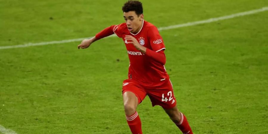 Wird von Bundestrainer Löw als «aussergewöhnlich grosses Talent» gelobt: Jamal Musiala vom FC Bayern München. Foto: Alexander Hassenstein/Getty Images Europe/Pool/dpa
