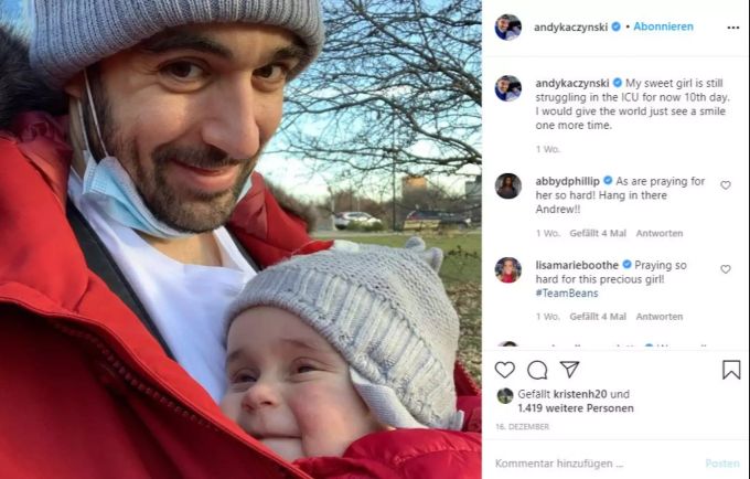 Andrew Kaczynski hält seine Tochter Francesca (†9 Monate) auf dem Arm. Andrew Kaczynski CNN