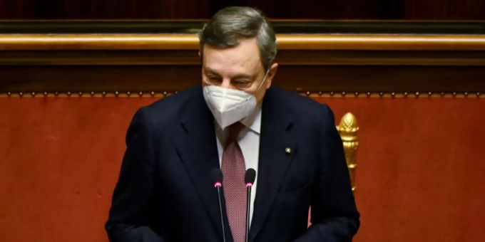 Italiens neuer Regierungschef Mario Draghi spricht zum Parlament Italiens neuer Regierungschef Mario Draghi spricht zum Parlament