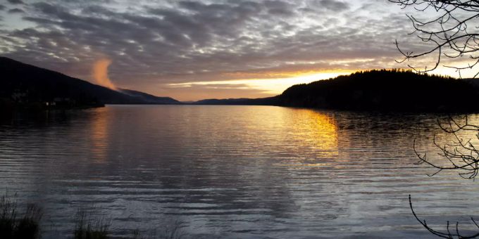 Blick auf den Lac de Joux. Lac de Joux