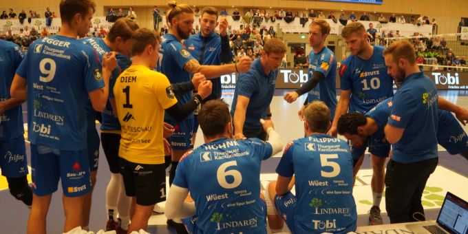 Eine reife Leistung von Lindaren Volley Amriswil. Volley Amriswil.