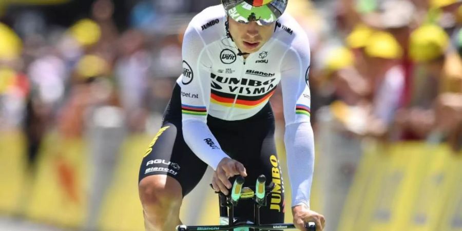 Kam beim Zeitfahren mit grossem Rückstand auf die Führenden ins Ziel: Tony Martin. Foto: David Stockman/BELGA